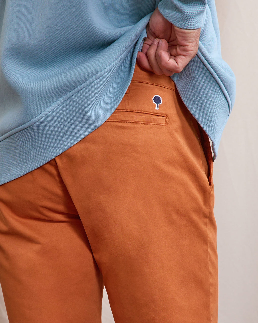 Short chino Saulieu Chaine et trame Light brick
