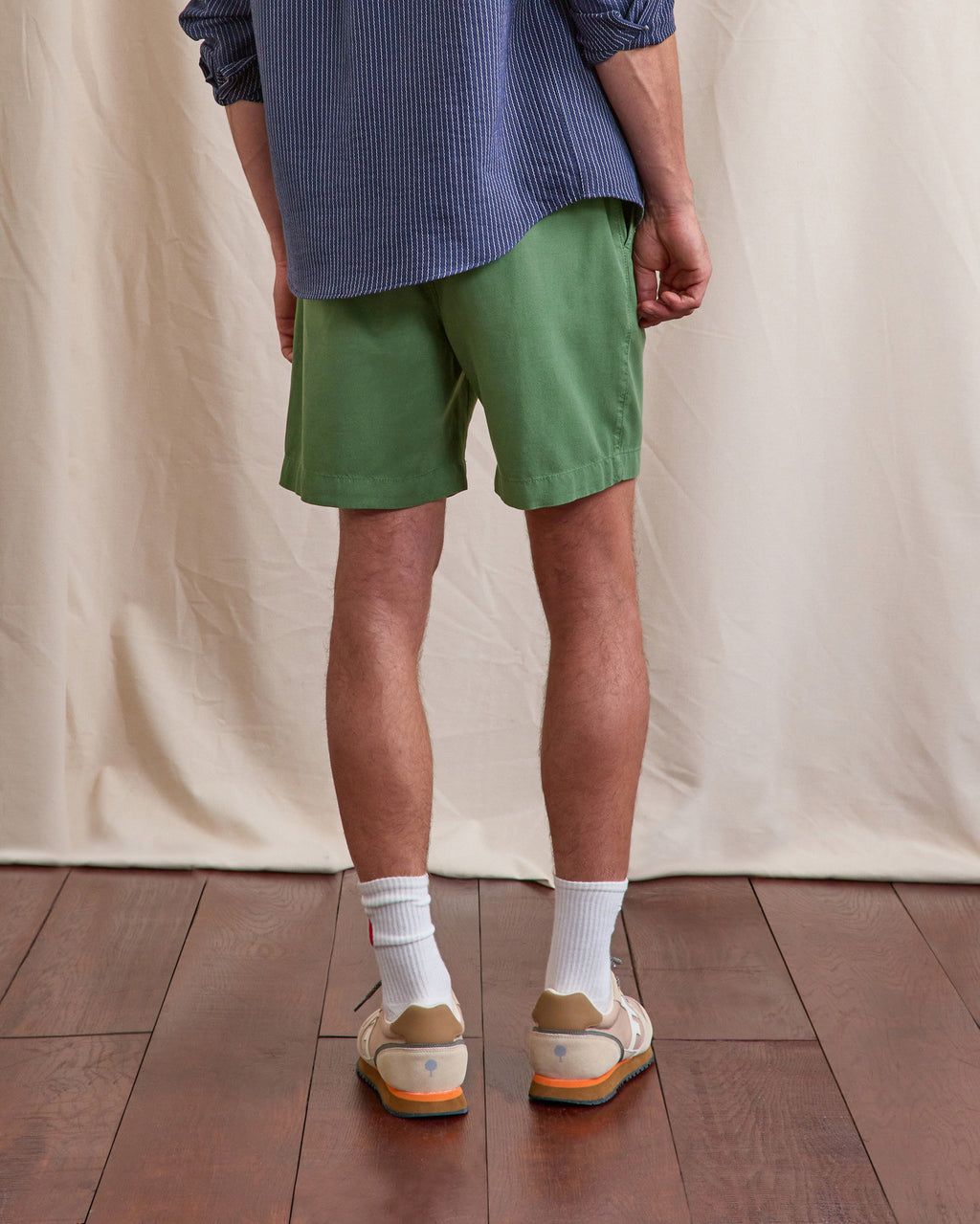 Elasticated shorts Chevre Chaine et trame Mineral
