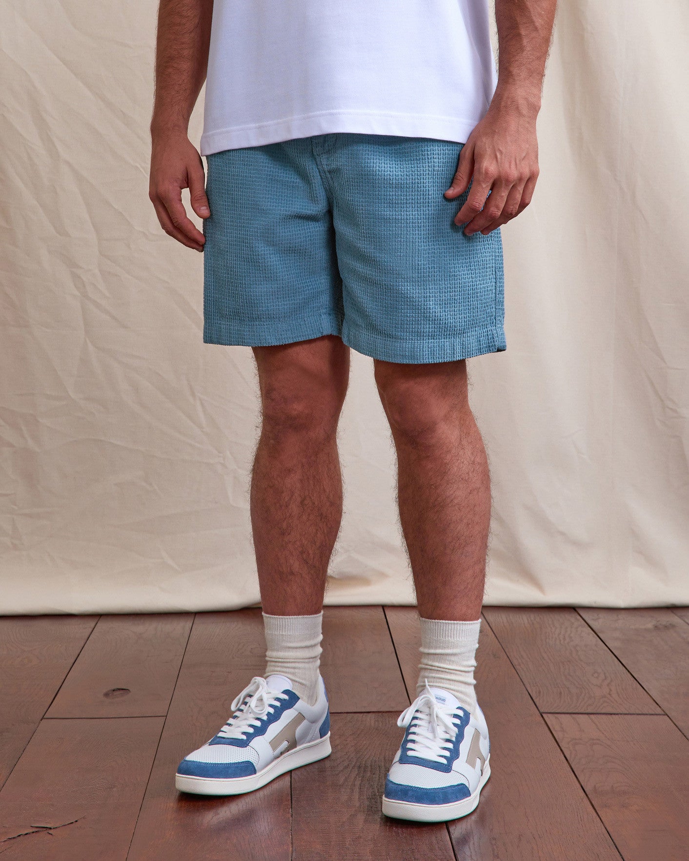 Short elastique Chevre Chaine et trame Beach blue
