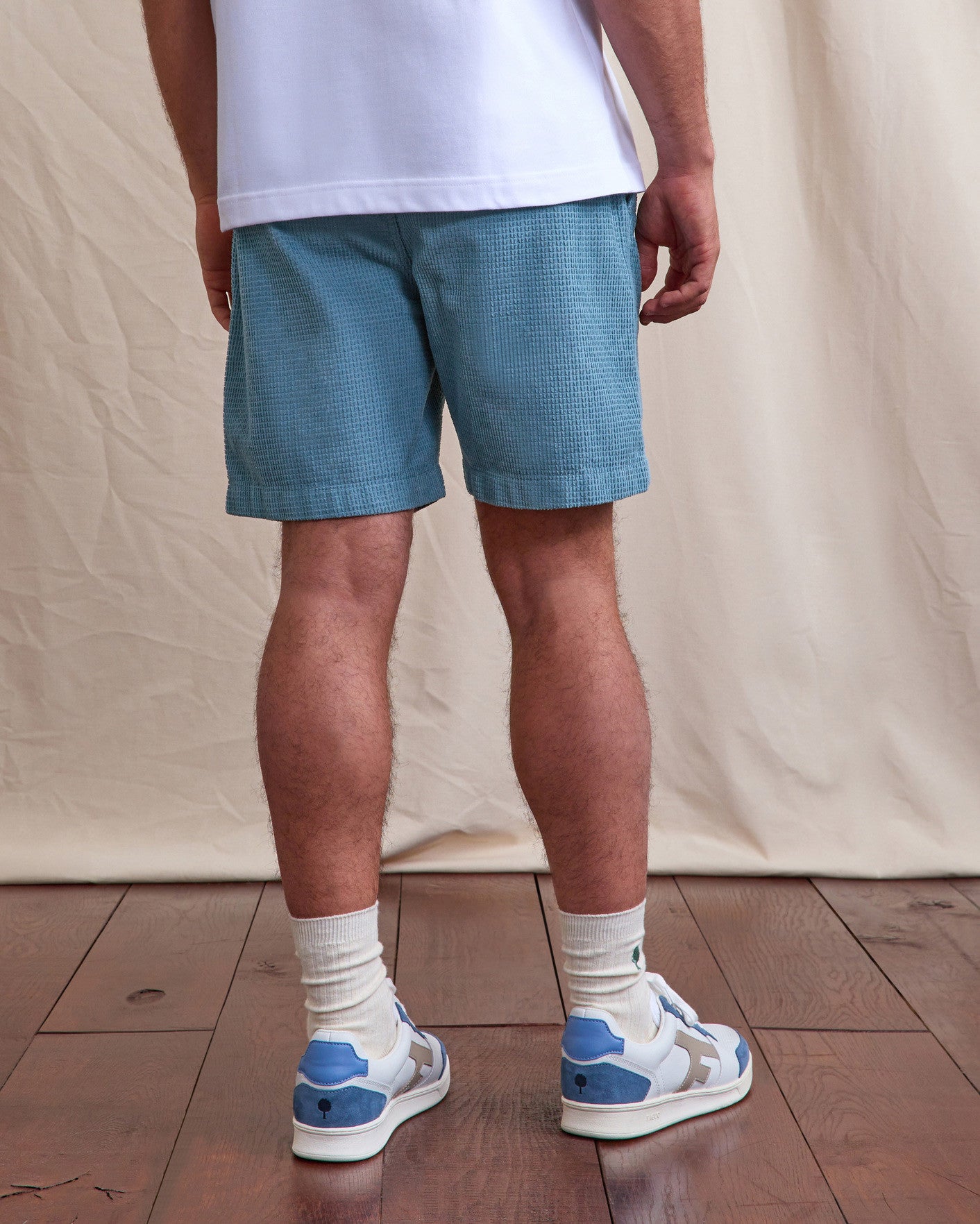 Short elastique Chevre Chaine et trame Beach blue
