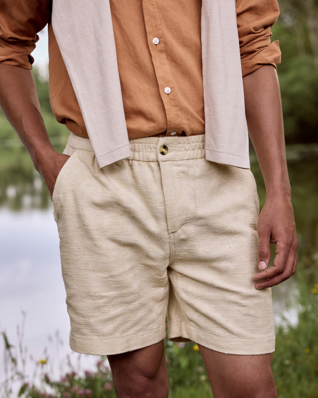 Short elastique Chevre Chaine et trame 
