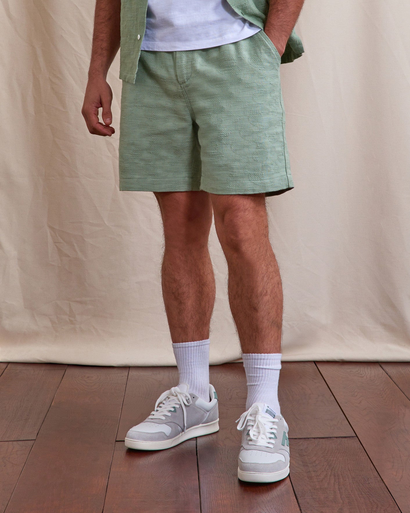 Short elastique Chevre Chaine et trame Green
