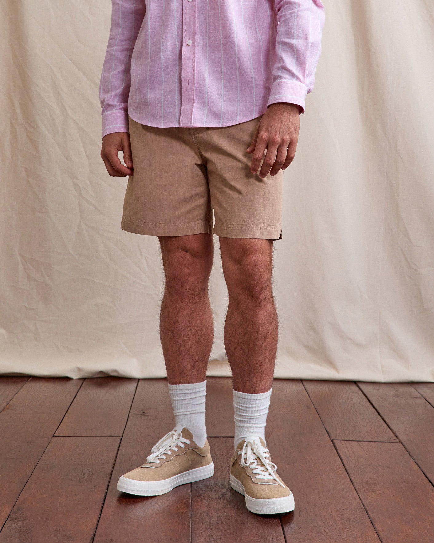 Short elastique Milly Chaine et trame Natural
