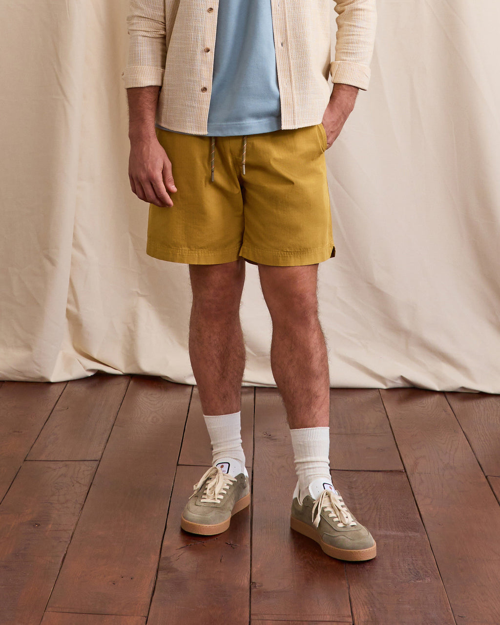 Short elastique Milly Chaine et trame Light camel
