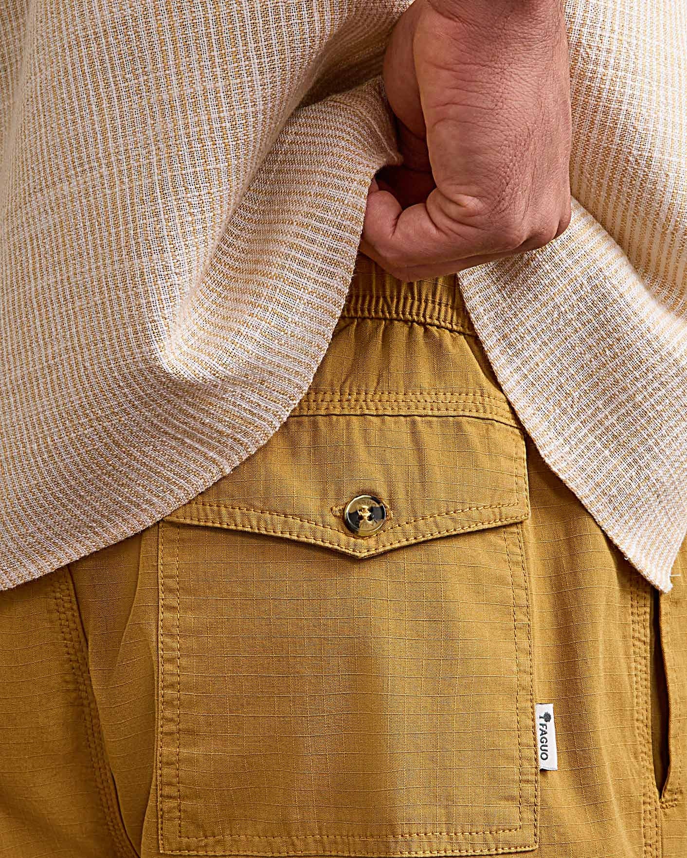Short elastique Milly Chaine et trame Light camel
