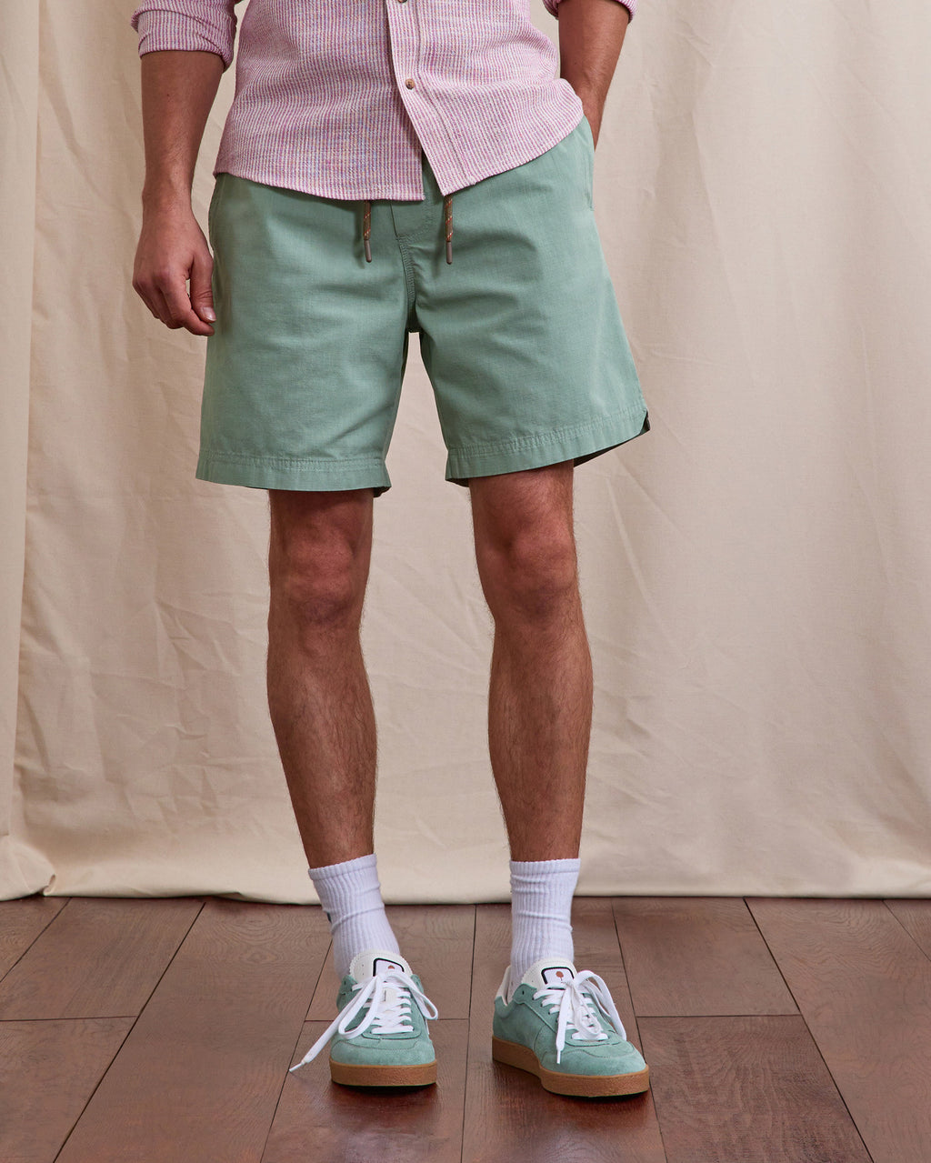 Short elastique Milly Chaine et trame Green
