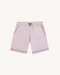 Short elastique Milly otd Chaine et trame Lilac/navy
