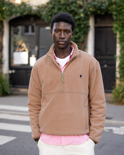 Lioran fleece van naturel breisel
