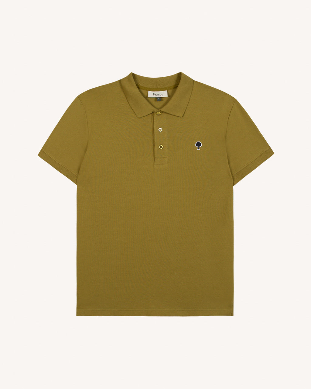 Polo ss Lumigny Warm Khaki Knit
