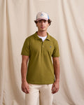 Lumigny short-sleeve polo Warm Knit khaki
