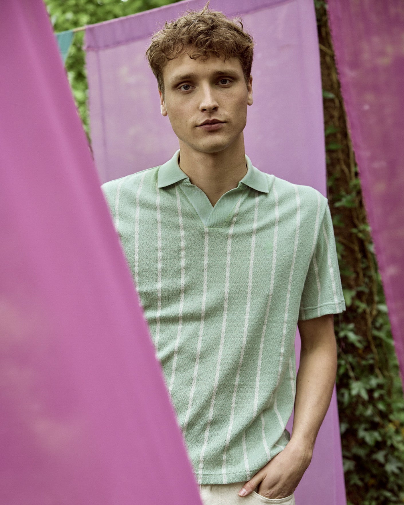 Polo mc Blache Maille Light green / ecru
