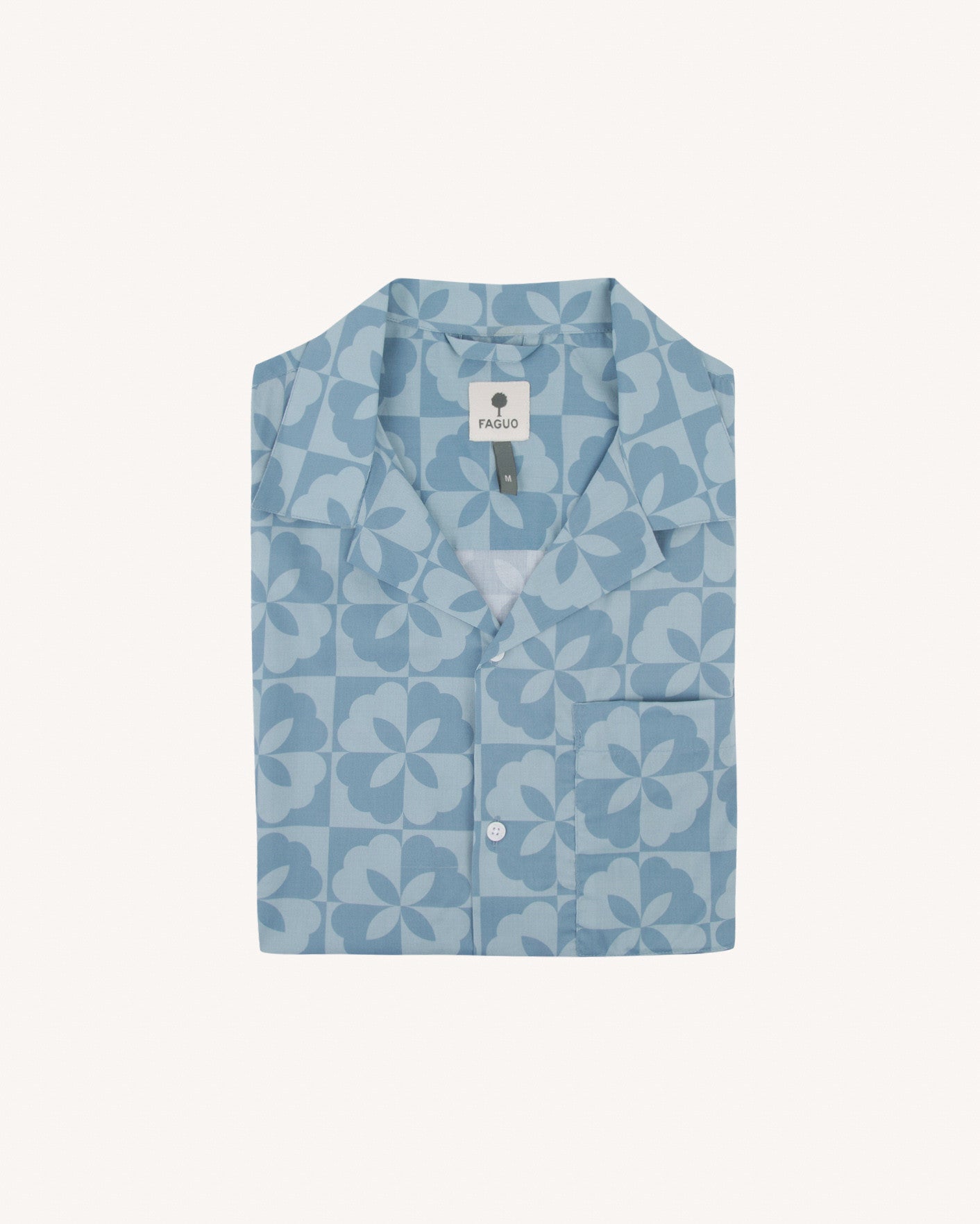 Short-sleeve shirt Paiolive Woven Beach blue
