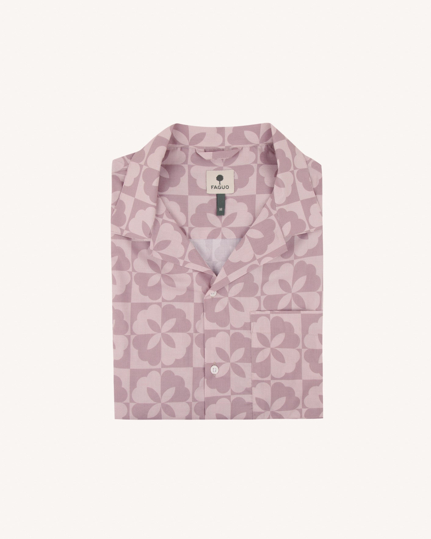 Short-sleeve shirt Paiolive Woven Lilac/navy
