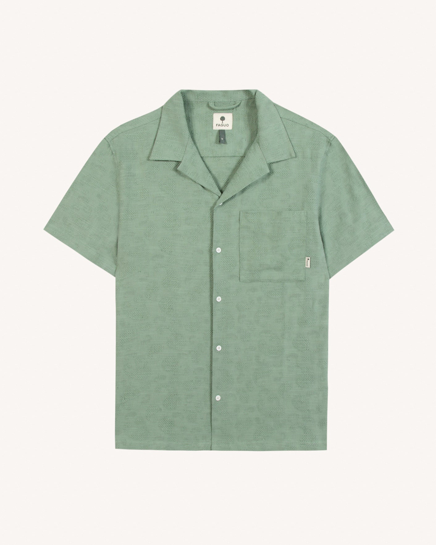 Short-sleeve shirt Paiolive Woven Green
