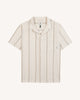 Short-sleeve shirt Paiolive Chaine et trame Ecru/blue
