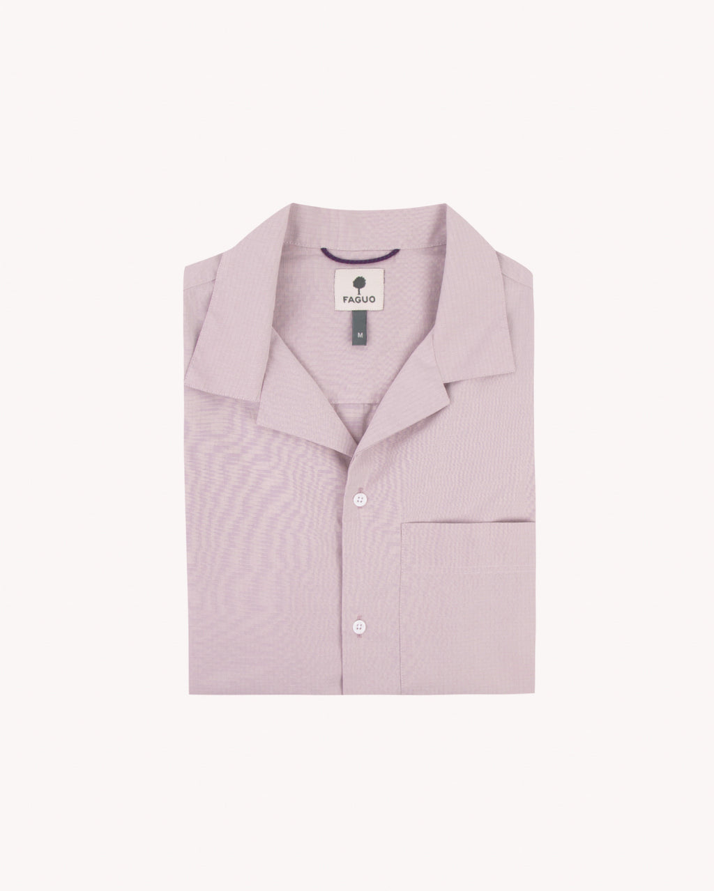 Chemise mc Millot Chaine et trame Lilac/navy
