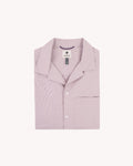 Chemise mc Millot Chaine et trame Lilac/navy
