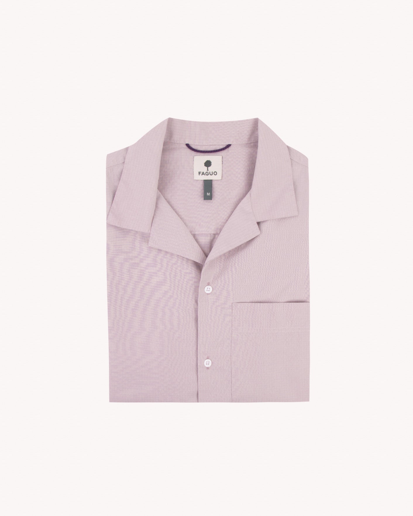 Chemise mc Millot Chaine et trame Lilac/navy

