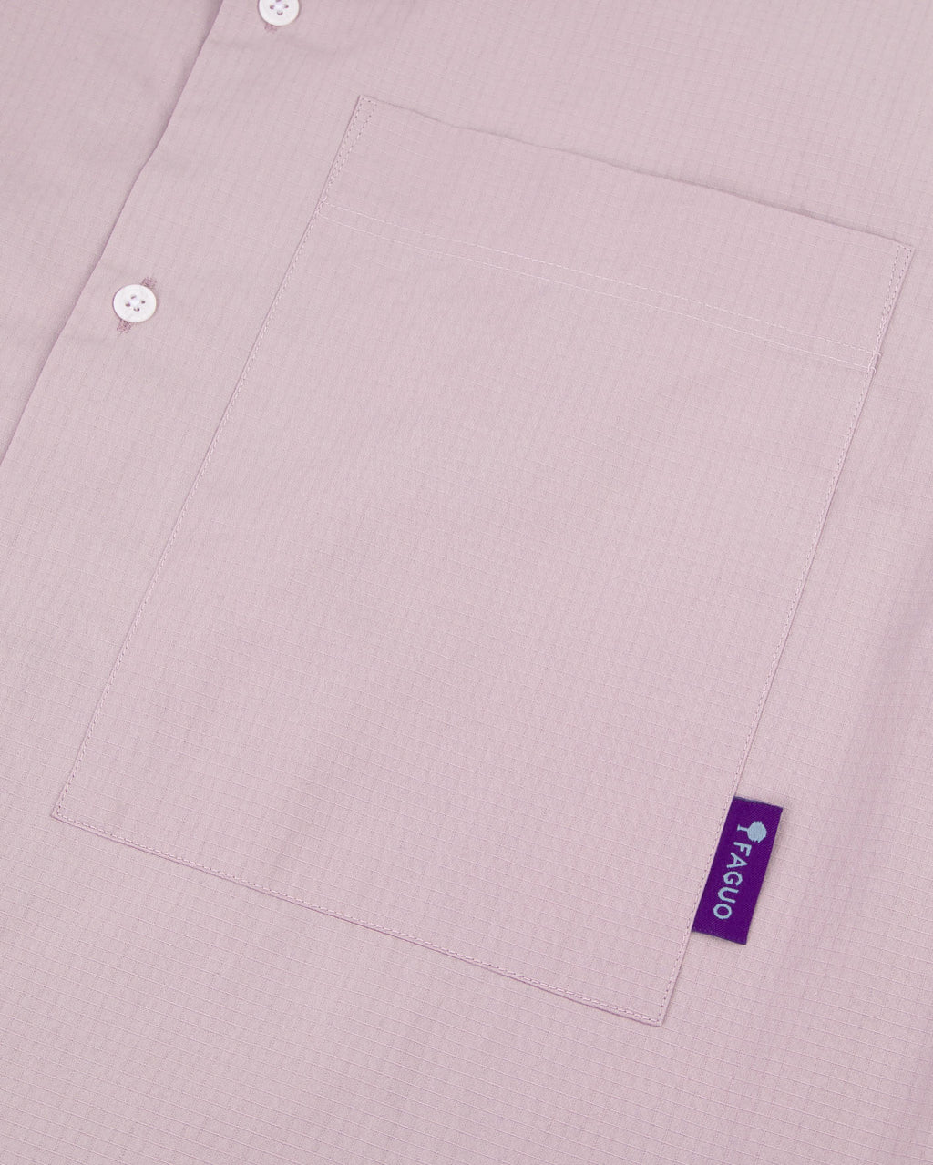 Chemise mc Millot Chaine et trame Lilac/navy
