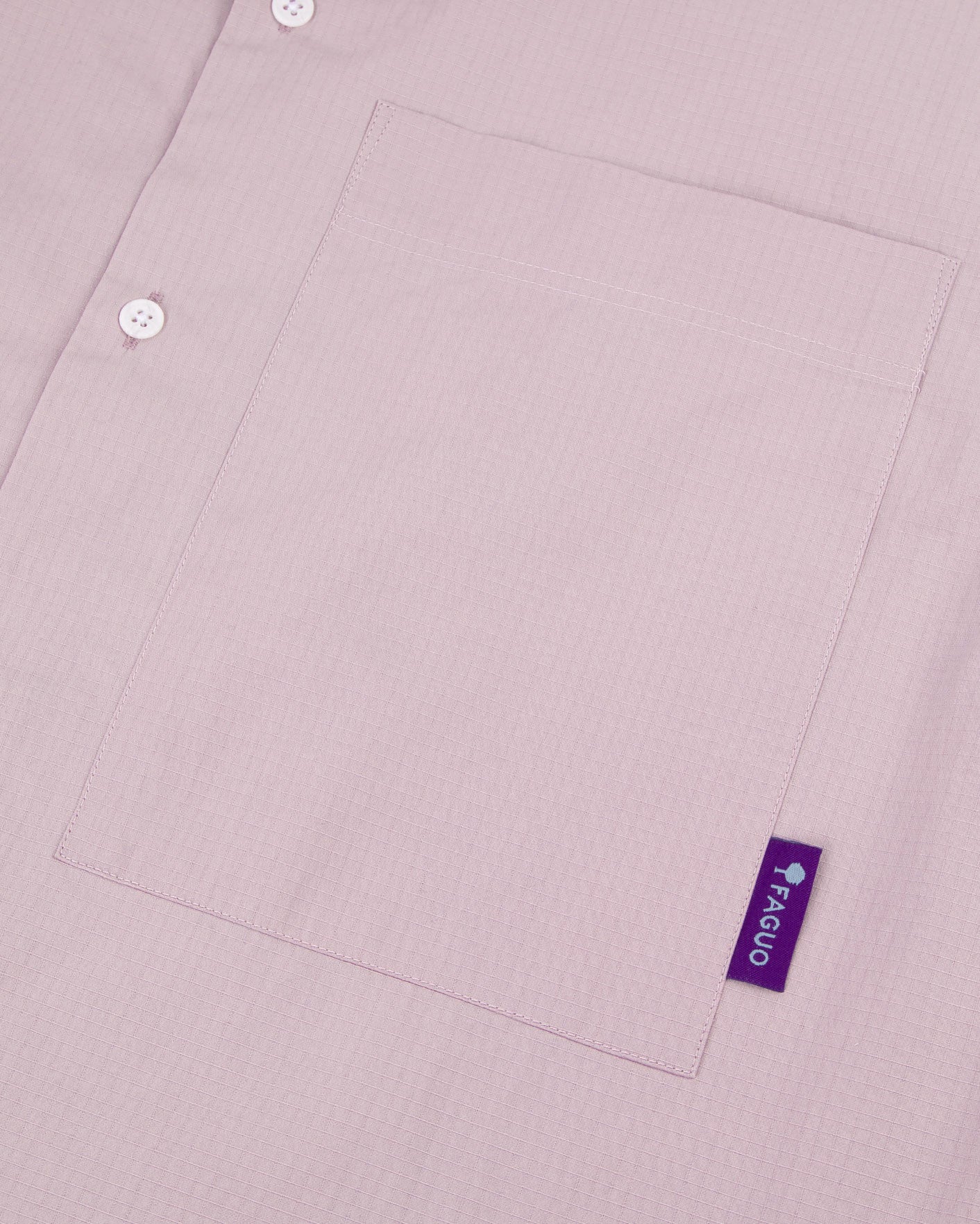 Chemise mc Millot Chaine et trame Lilac/navy

