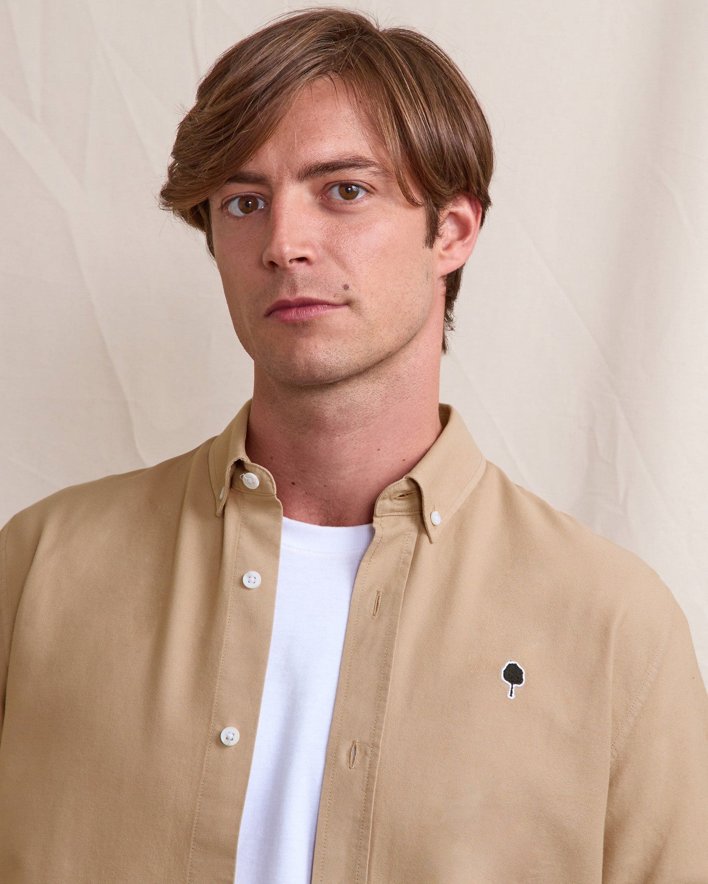 Chemise ml Ivoy Chaine et trame Natural
