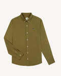 Chemise ml Ivoy Chaine et trame Warm kaki
