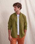 Chemise ml Ivoy Chaine et trame Warm kaki
