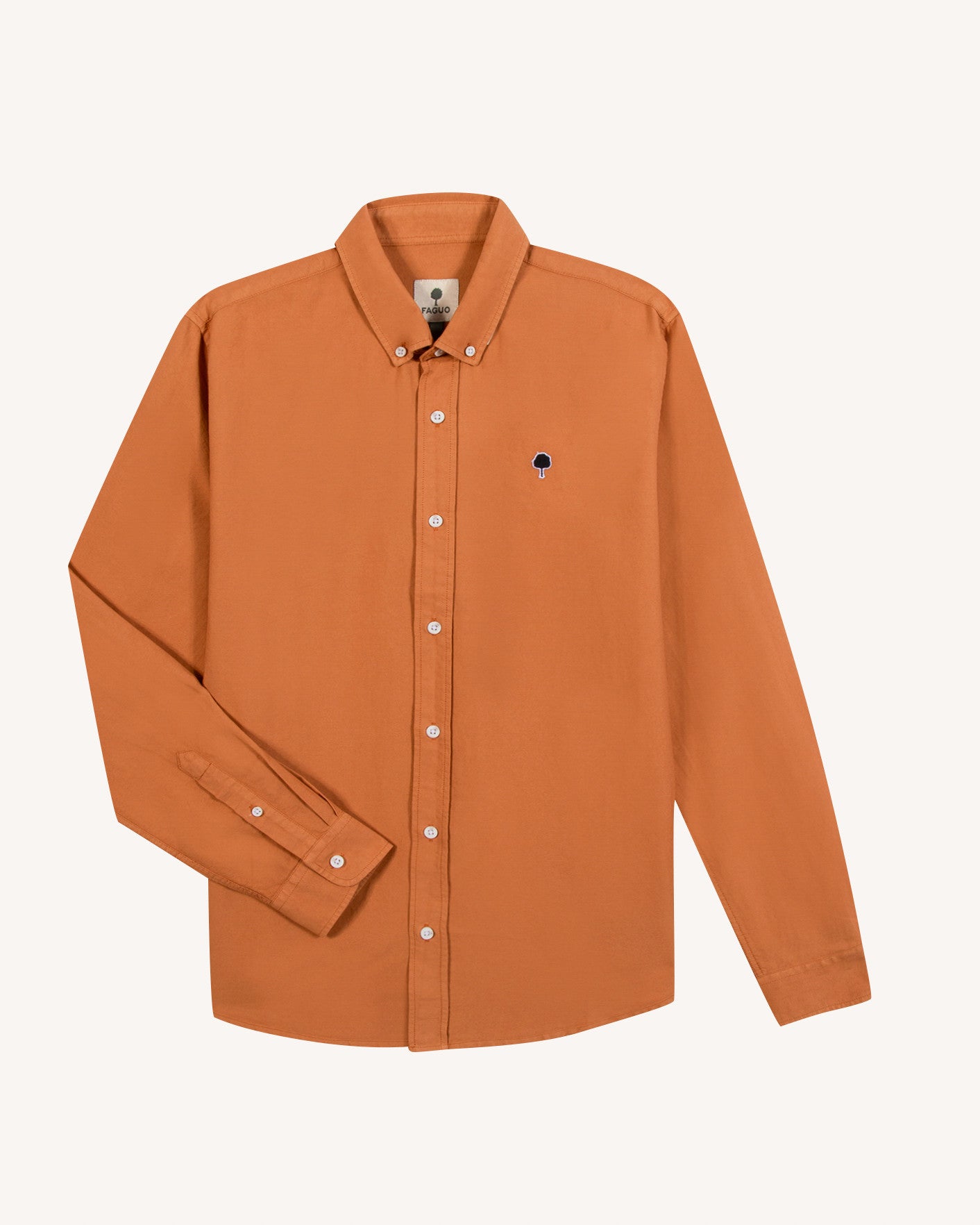 Chemise ml Ivoy Chaine et trame Light brick
