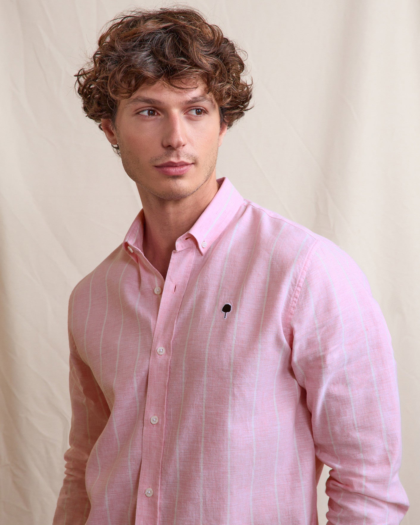 Chemise ml Ivoy Chaine et trame Paradise pink
