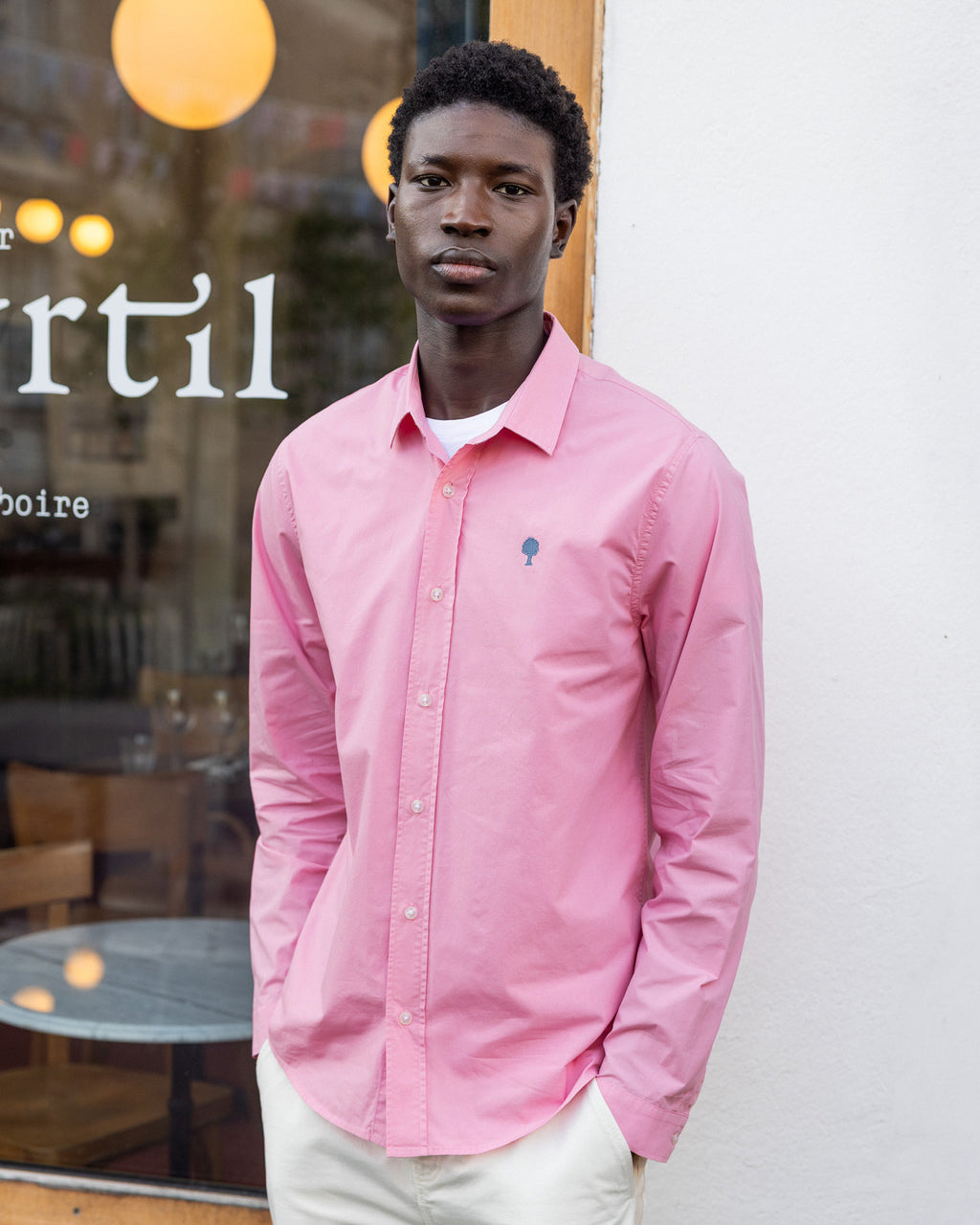 Long-sleeve shirt Iraty Chaine et trame Paradise pink
