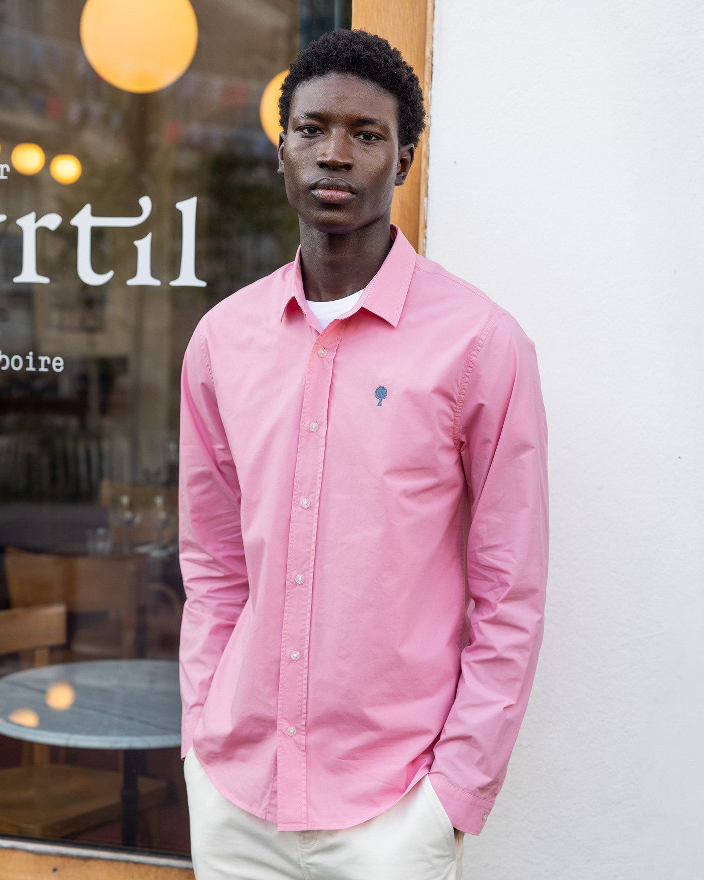 Chemise ml Iraty Chaine et trame Paradise pink
