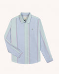 Chemise ml Iraty Chaine et trame Light green / multico
