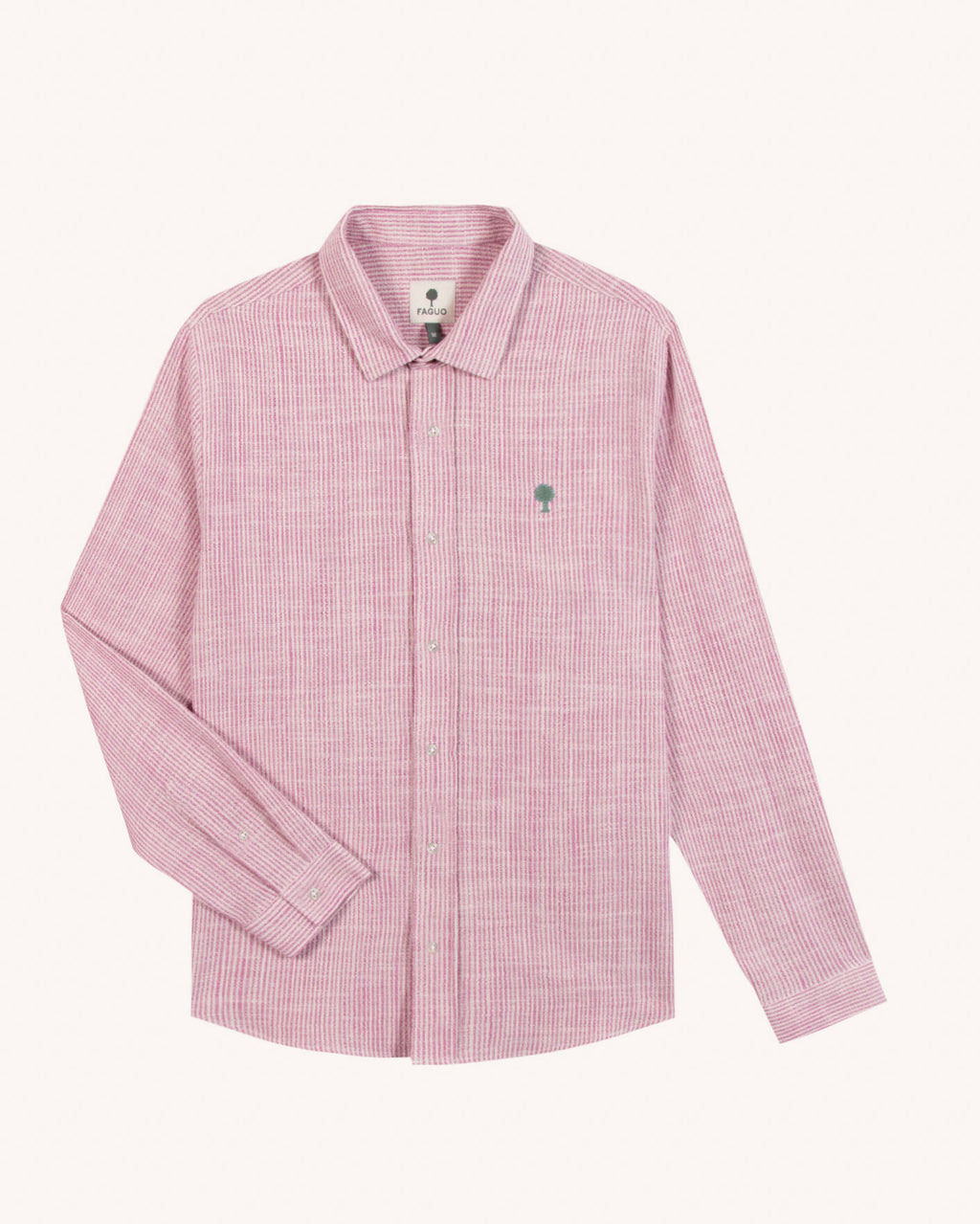 Chemise ml Iraty Chaine et trame Ecru/pink
