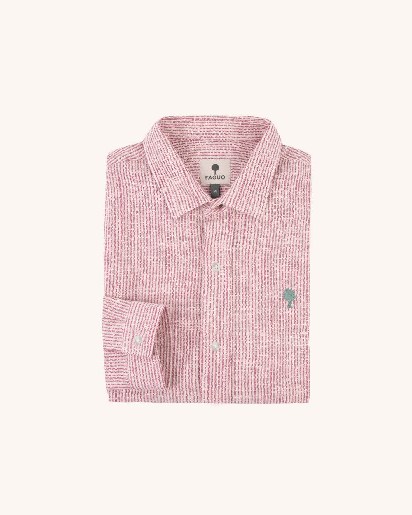 Chemise ml Iraty Chaine et trame Ecru/pink
