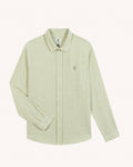 Chemise ml Iraty Chaine et trame Ecru/light green
