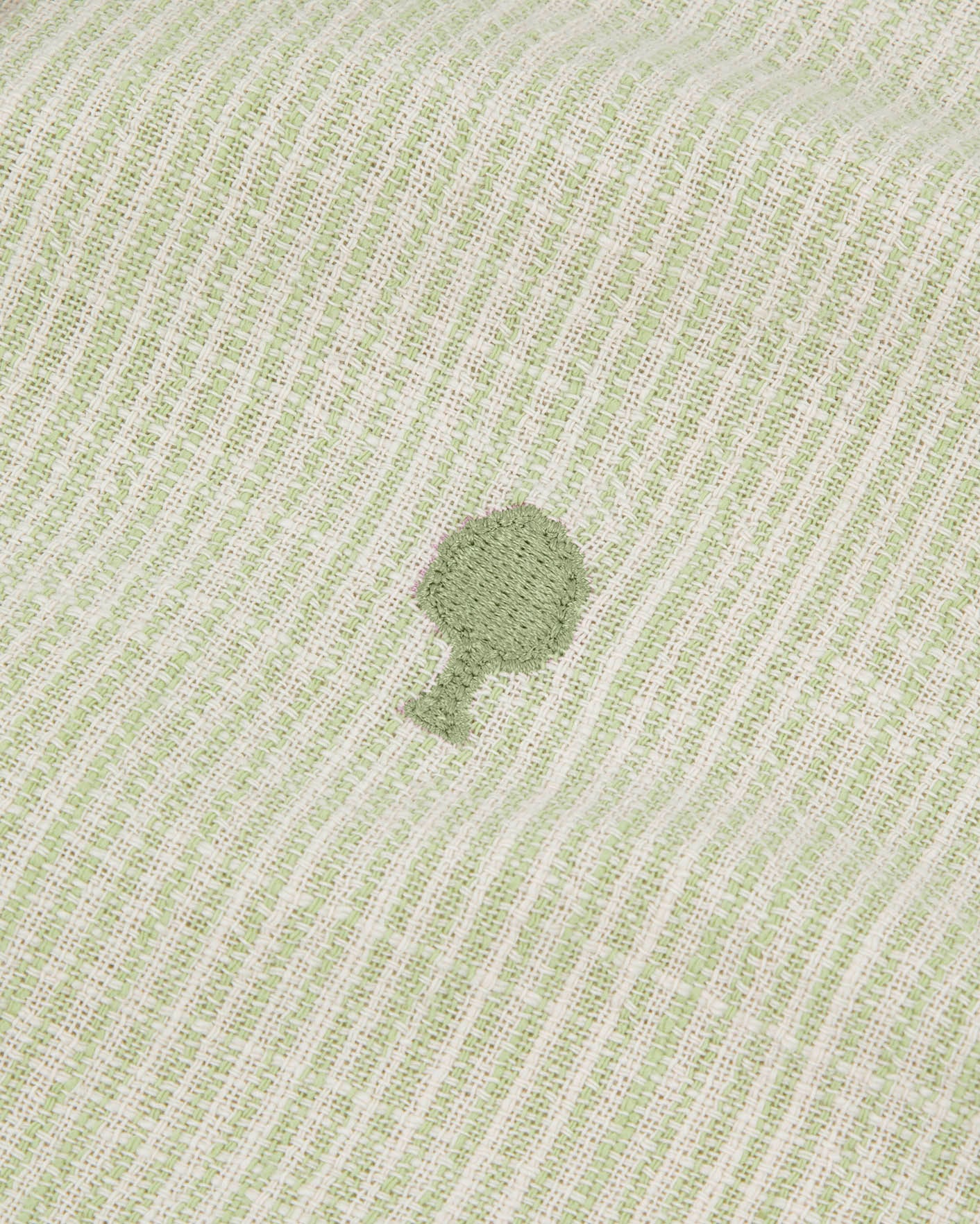 Chemise ml Iraty Chaine et trame Ecru/light green
