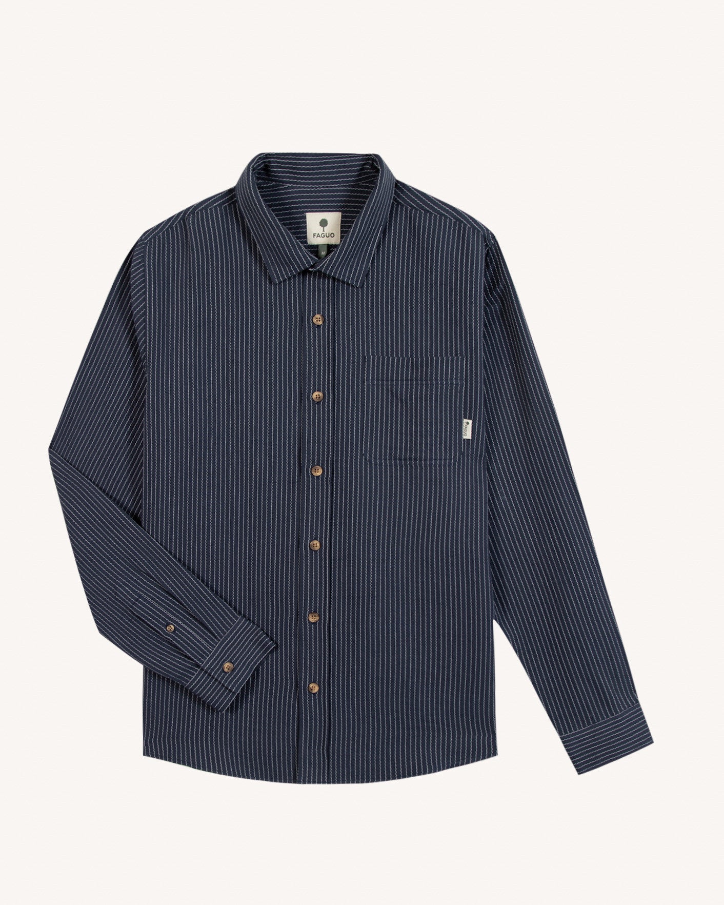 Chemise ml Signy Chaine et trame Grey navy
