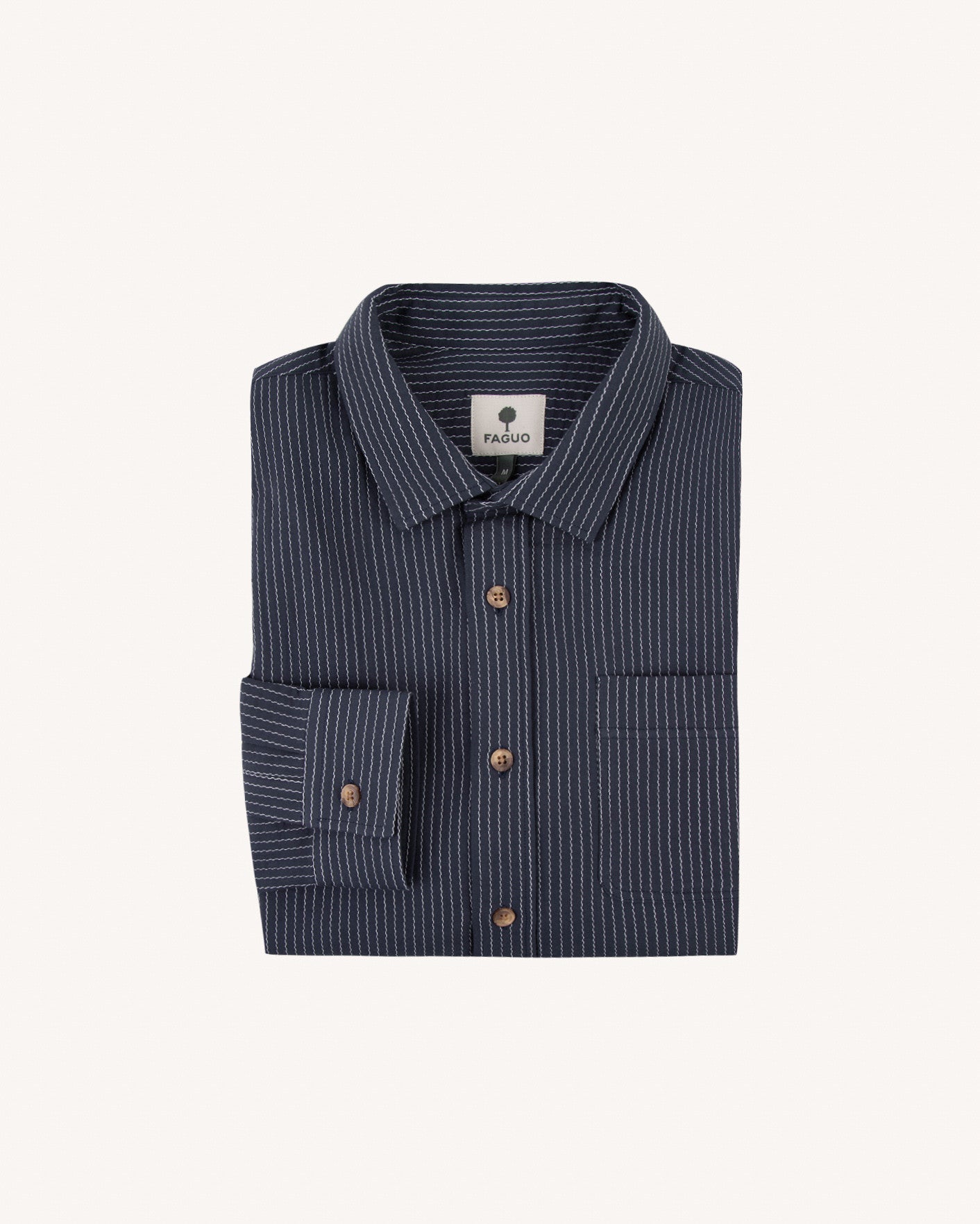 Chemise ml Signy Chaine et trame Grey navy
