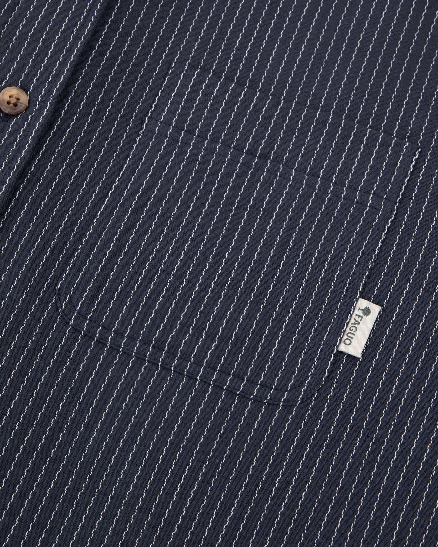 Chemise ml Signy Chaine et trame Grey navy
