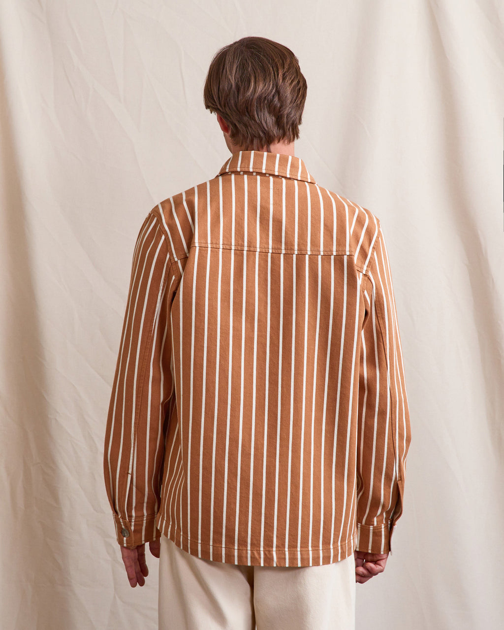 Sur-chemise Gastine Chaine et trame Brick/ecru
