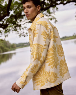 Gastine-overshirt van zwart geweven materiaal

