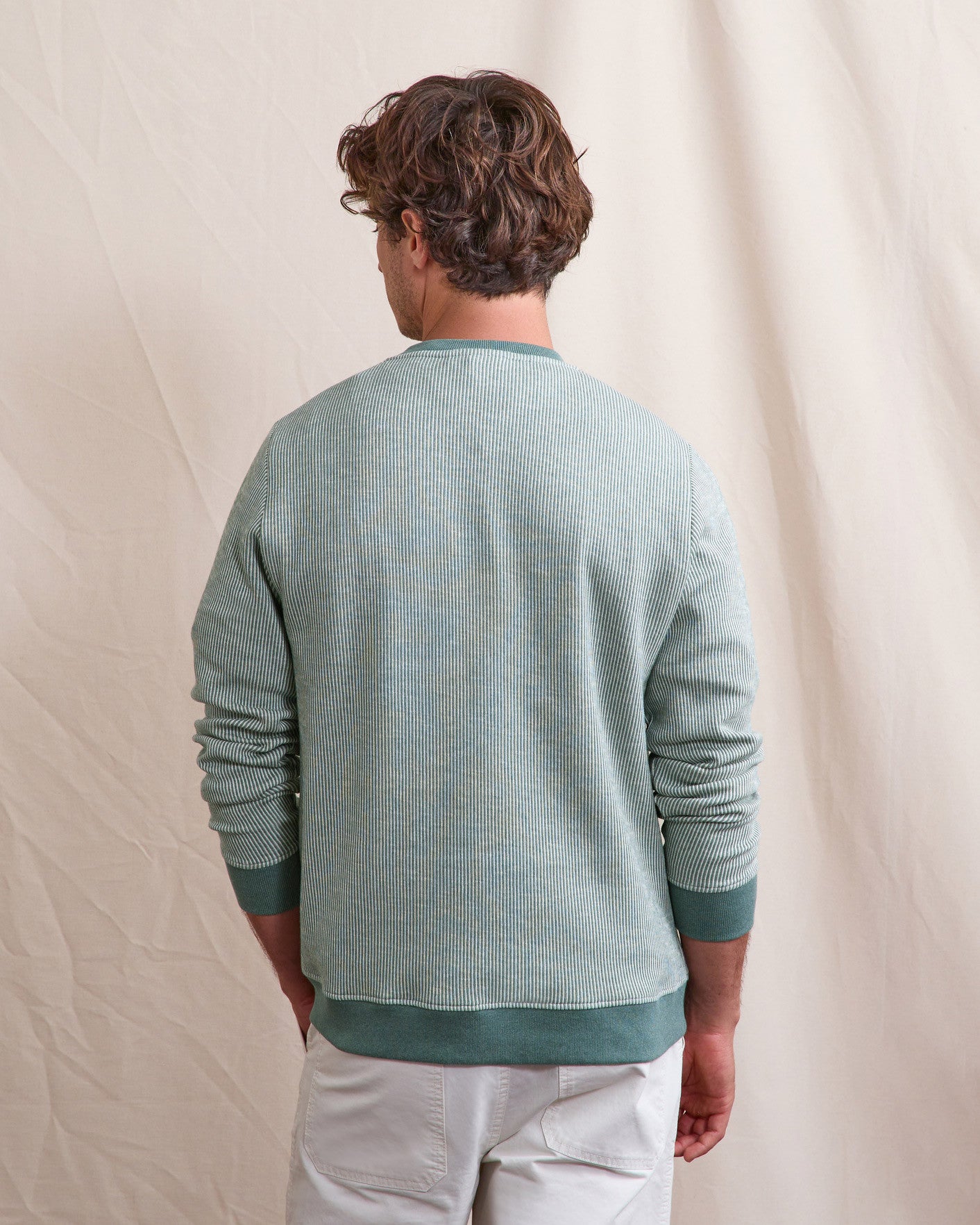 Sweat Bussy Maille Ecru/light green

