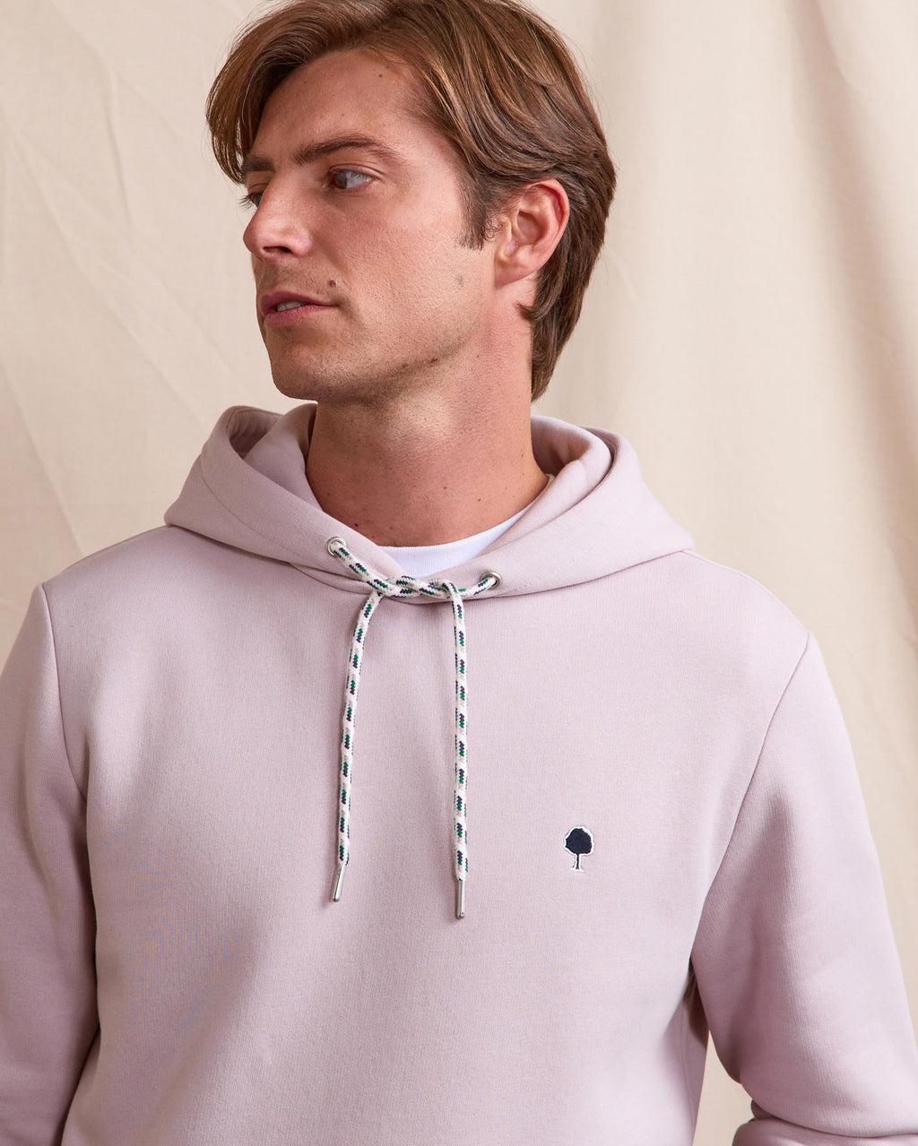 Sweat a capuche Dirac Maille Lilac/navy
