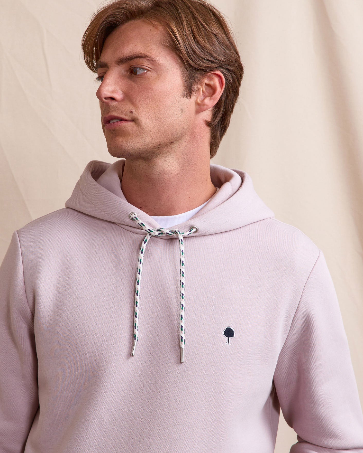 Sweat a capuche Dirac Maille Lilac/navy
