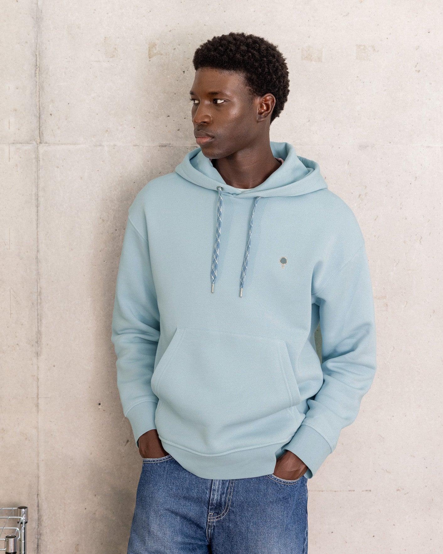 Dirac OS Sky Blue Knit Hoodie
