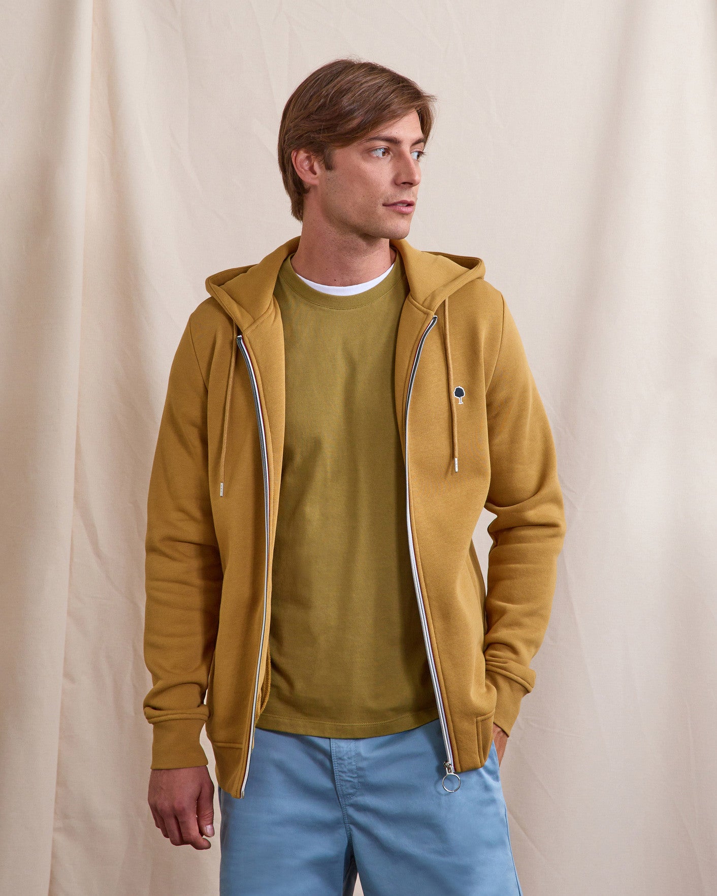 Mesnil hoodie Knit Light camel
