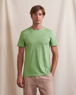 Arcy T-shirt met korte mouwen van gebreide stof in grasgroen