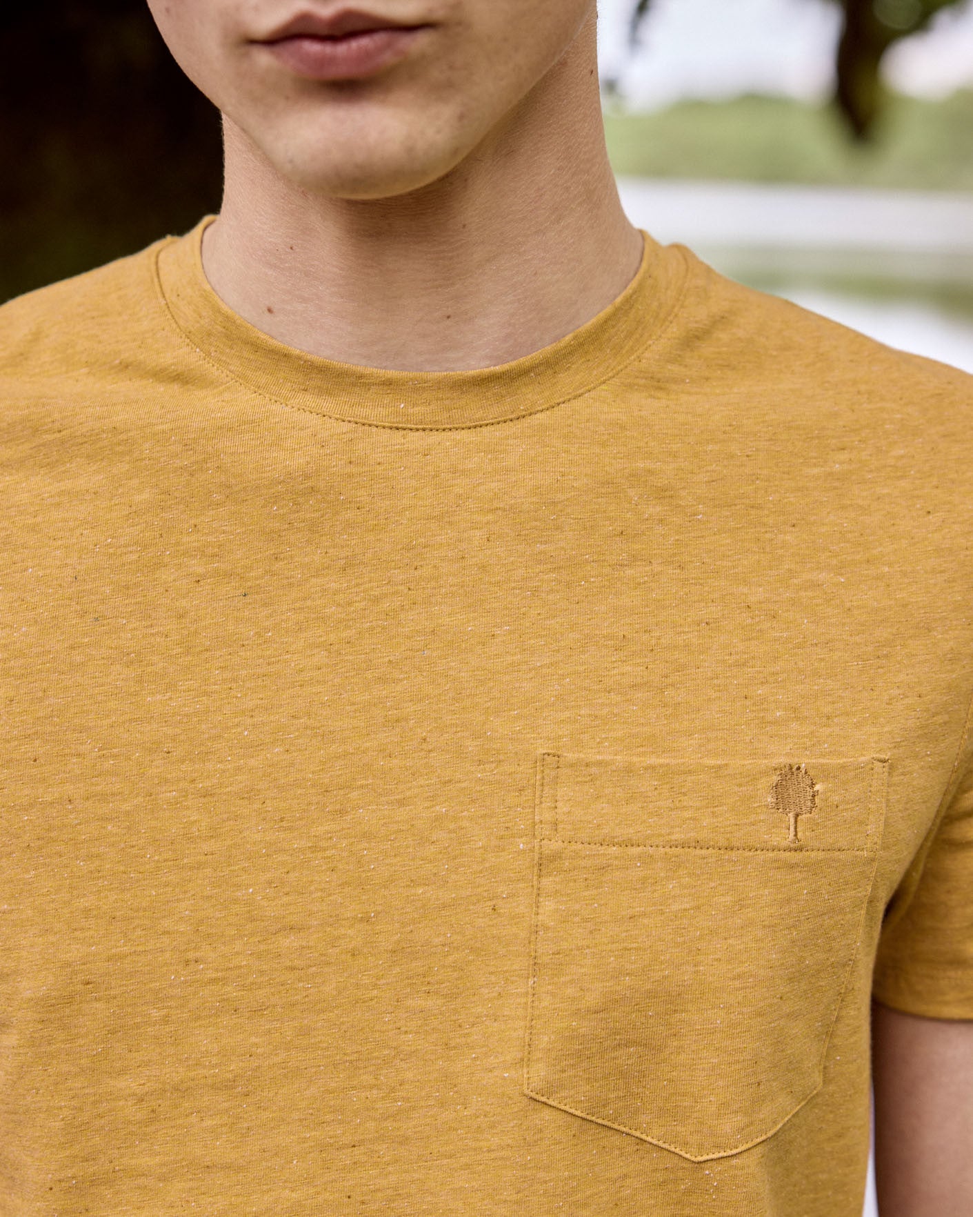 Short-sleeve T-shirt Olonne Knit Ochre/khaki
