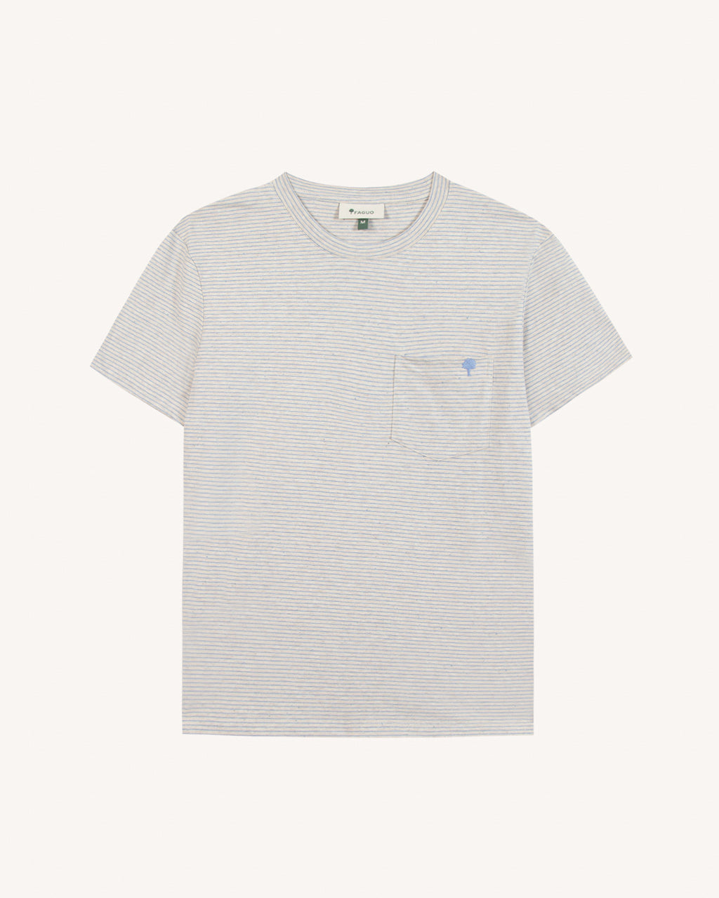 T-shirt mc Olonne Maille Ecru/light blue
