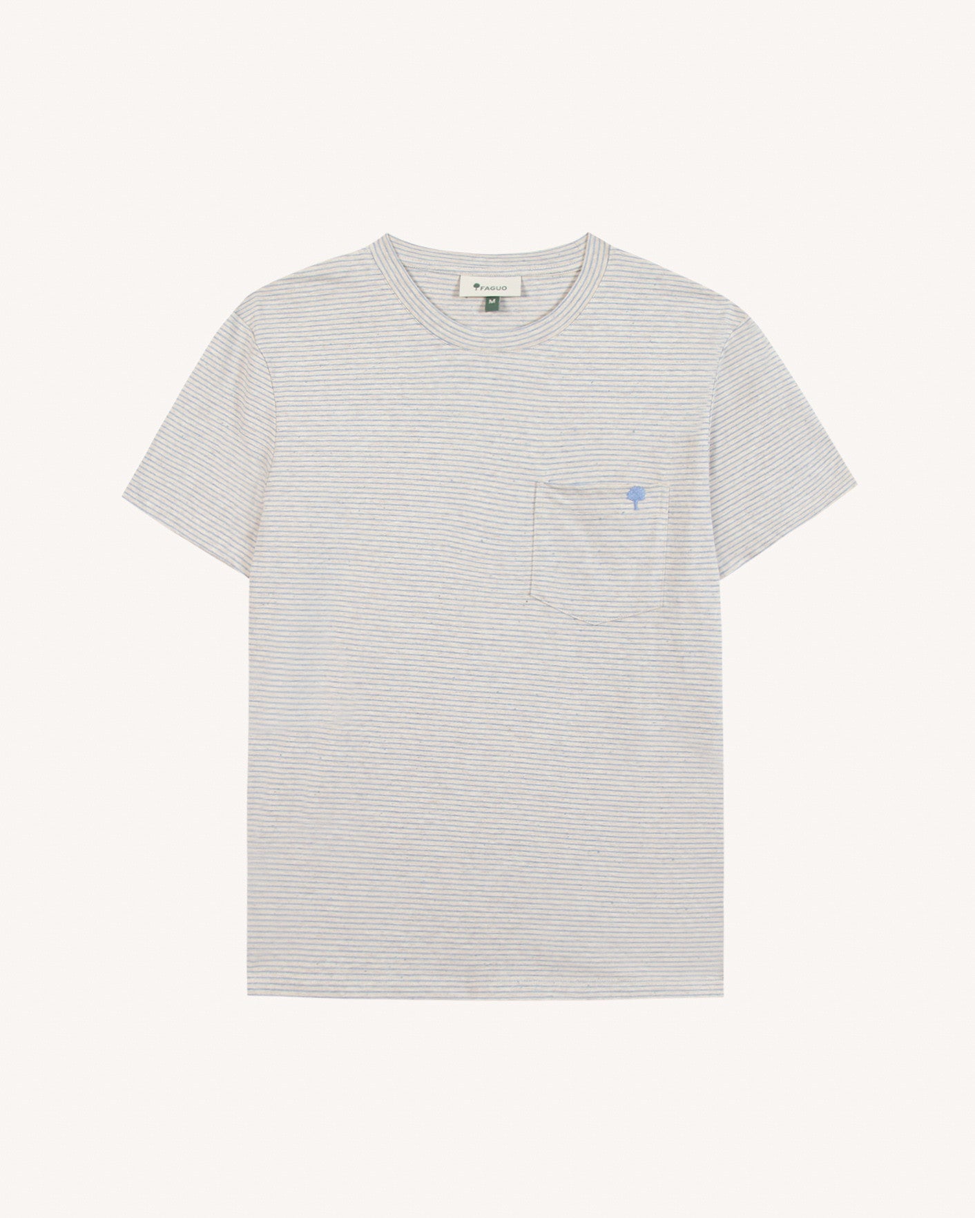 T-shirt mc Olonne Maille Ecru/light blue
